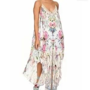 Camilla Pleated Button Front Slip Dress  Boheme